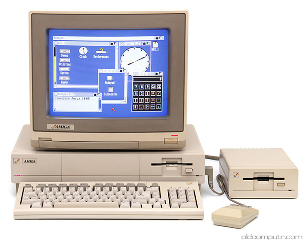 Photo of the first Commodore Amiga, the model 1000