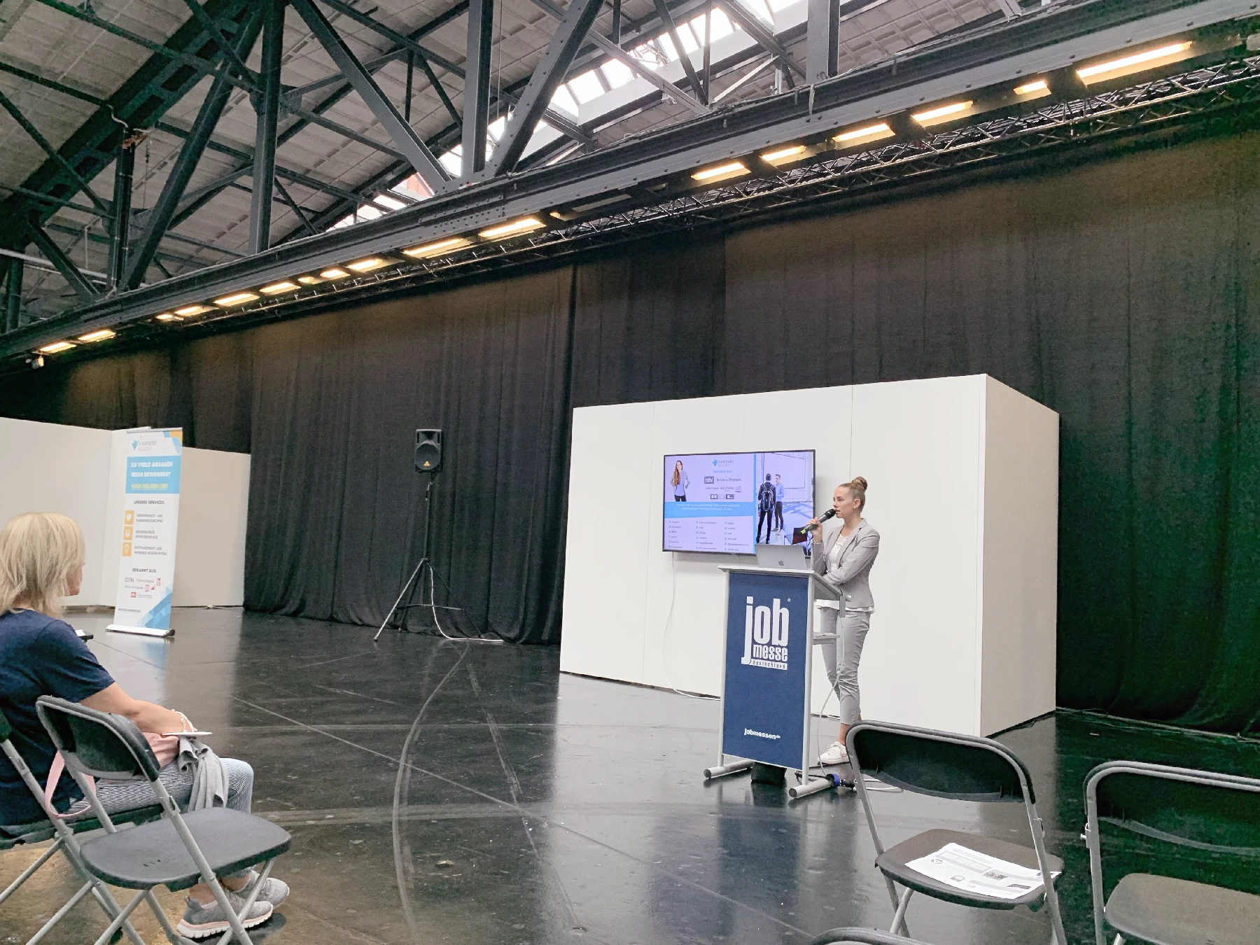 One of the many sessions for job seekers at the Job Messe Berlin