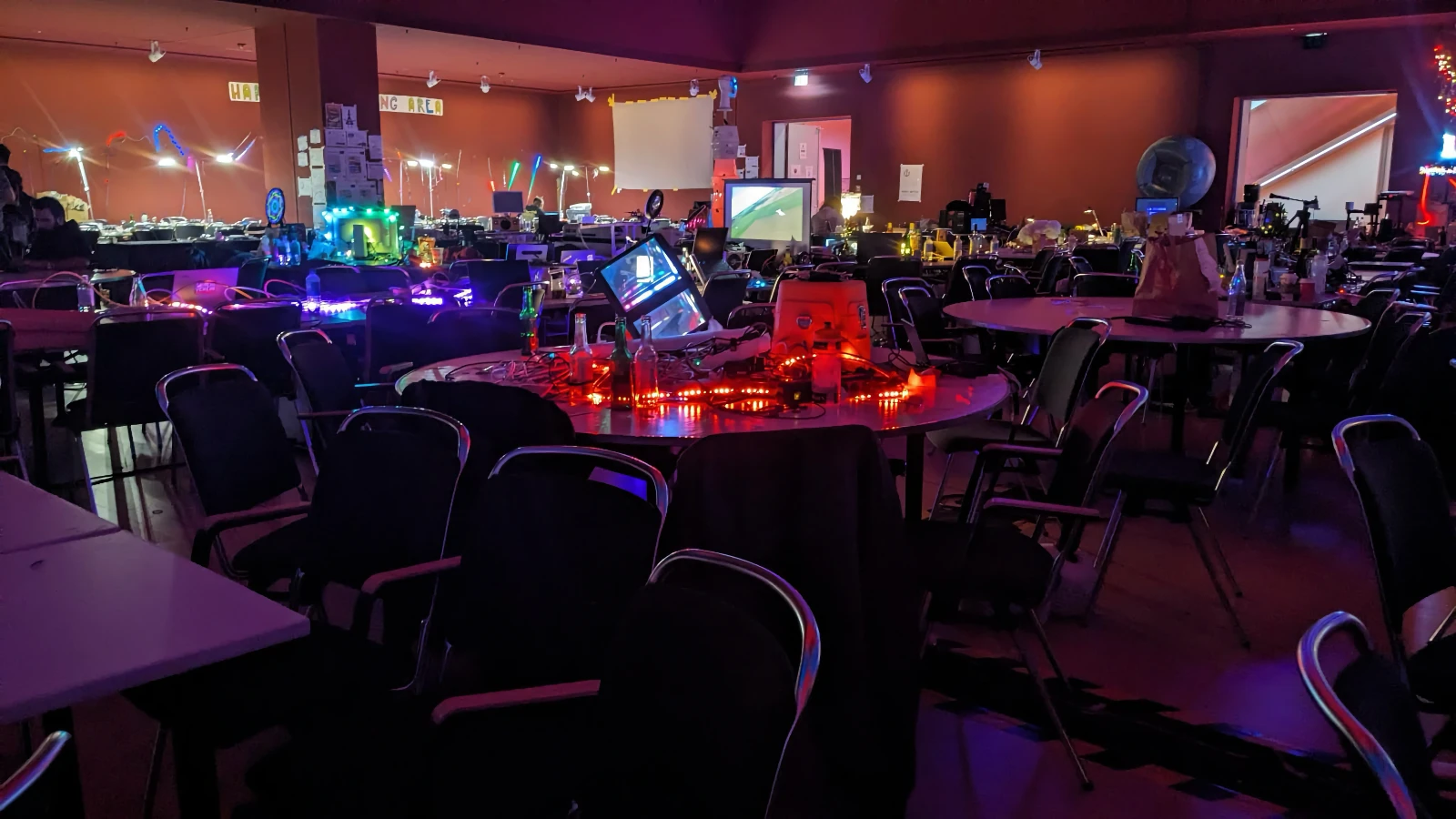 Another beautiful hall of assemblies abandoned at night