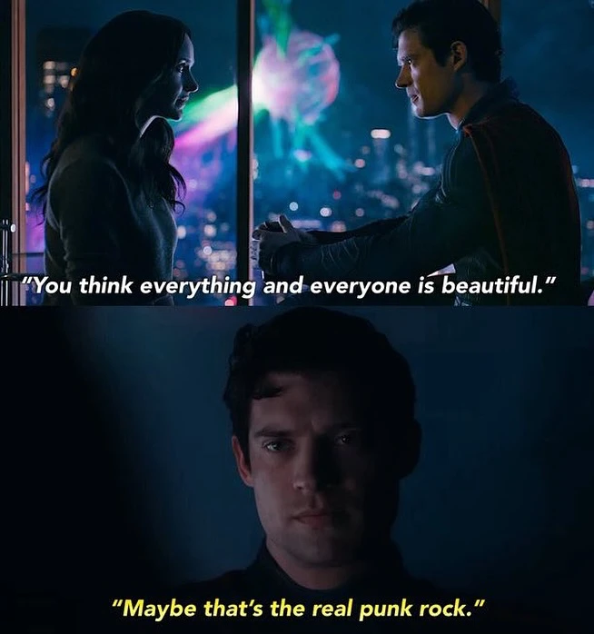 Superman says that kindness is the new punk rock