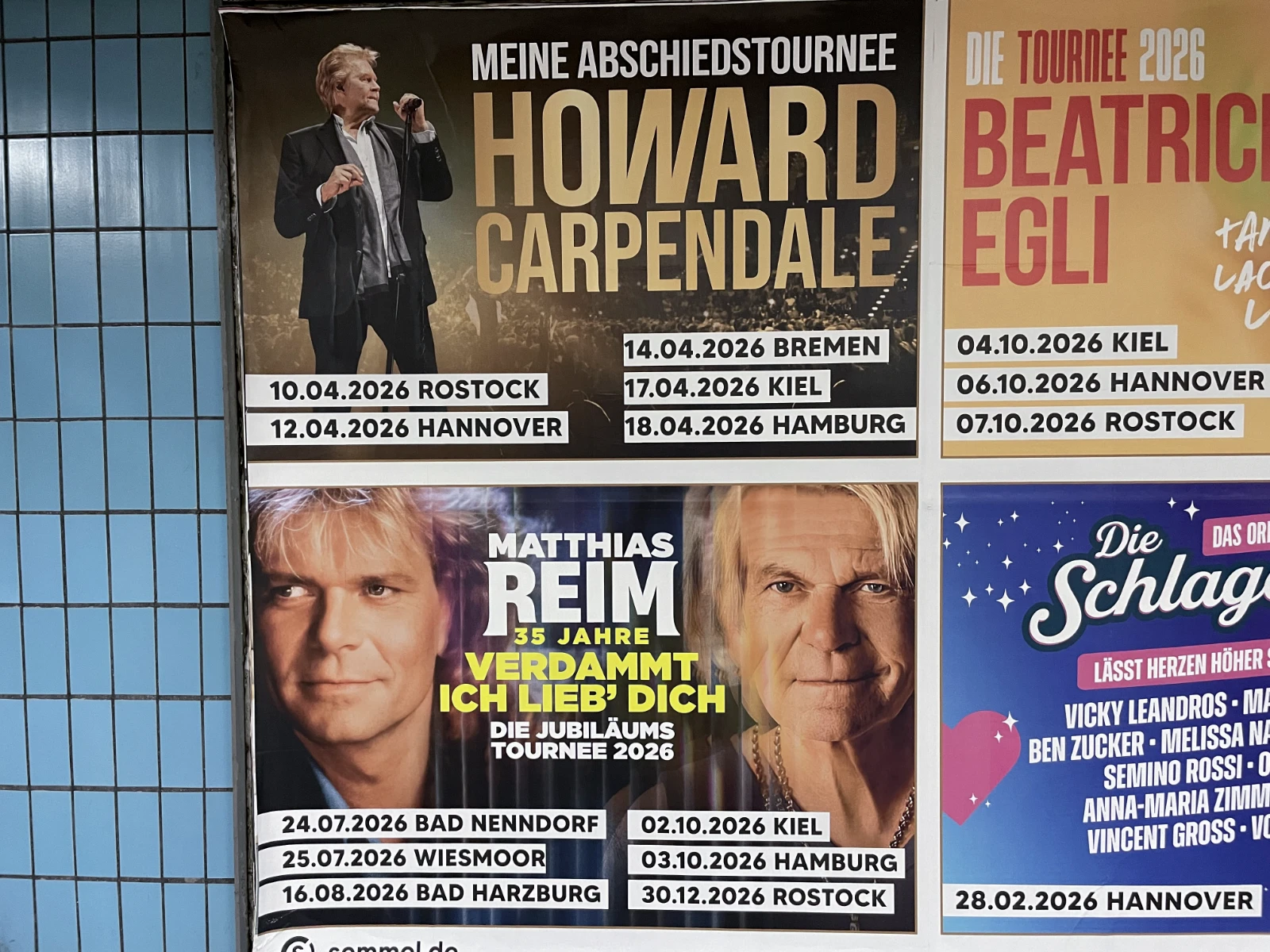 Reim and Carpendale concert posters
