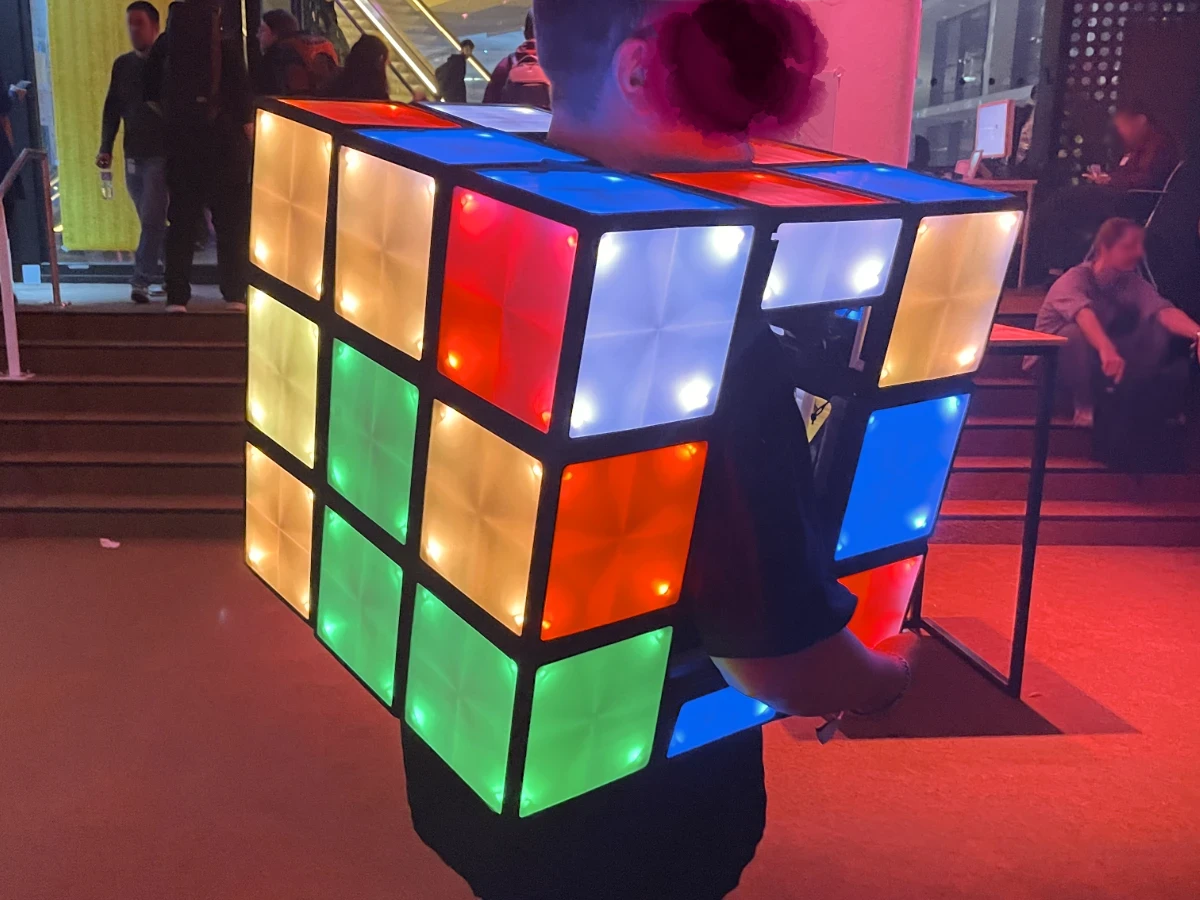 Rubik's Cube costume guy
