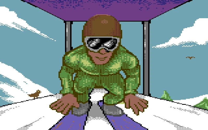 In the sixth step, I completed the final adjustments to the ski jumper sprite