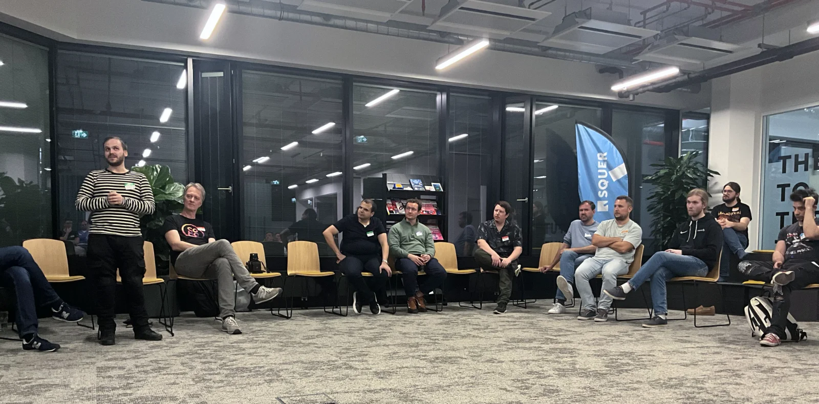 We stood and sat in a circle and presented our learnings from the day