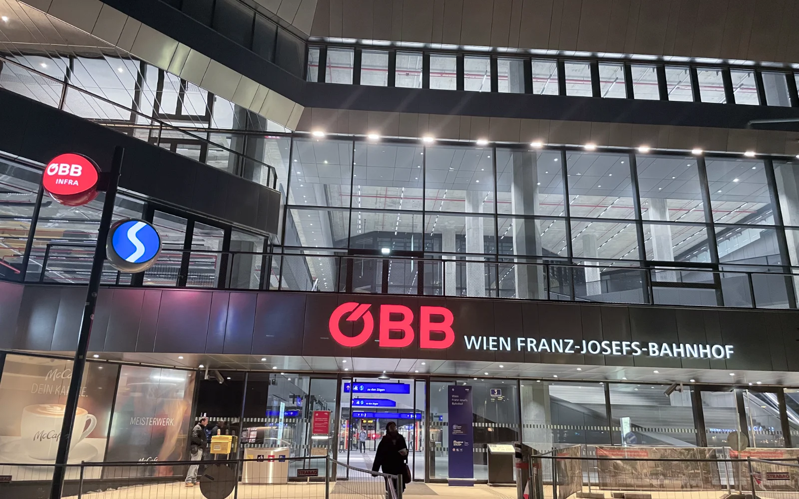 An outside shot of the entrance to the Franz Josef railway station