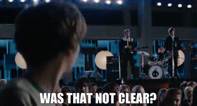 Scott Pilgrim shrugging with the caption: Was that not clear?