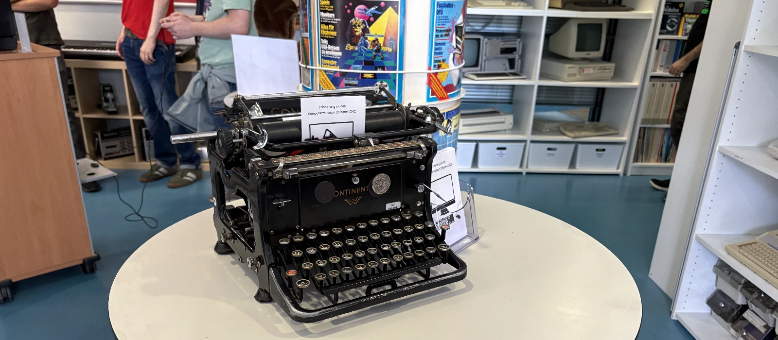 An old Continental typewriter on display at the museum.