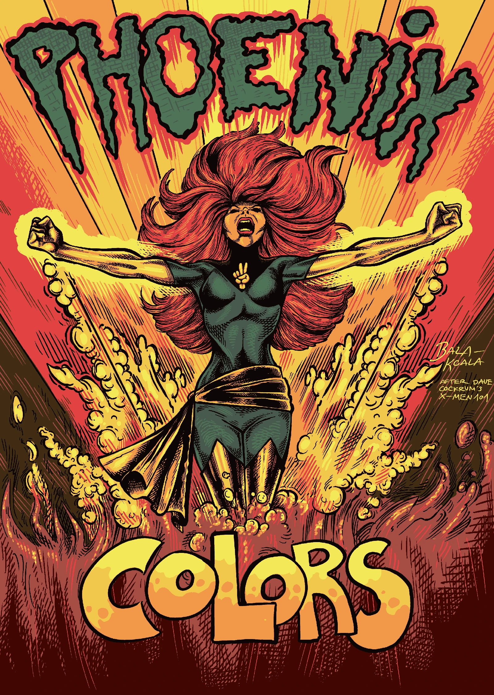 The finished Phoenix Colors pixel graphic, quantized to the exact ten-color palette.