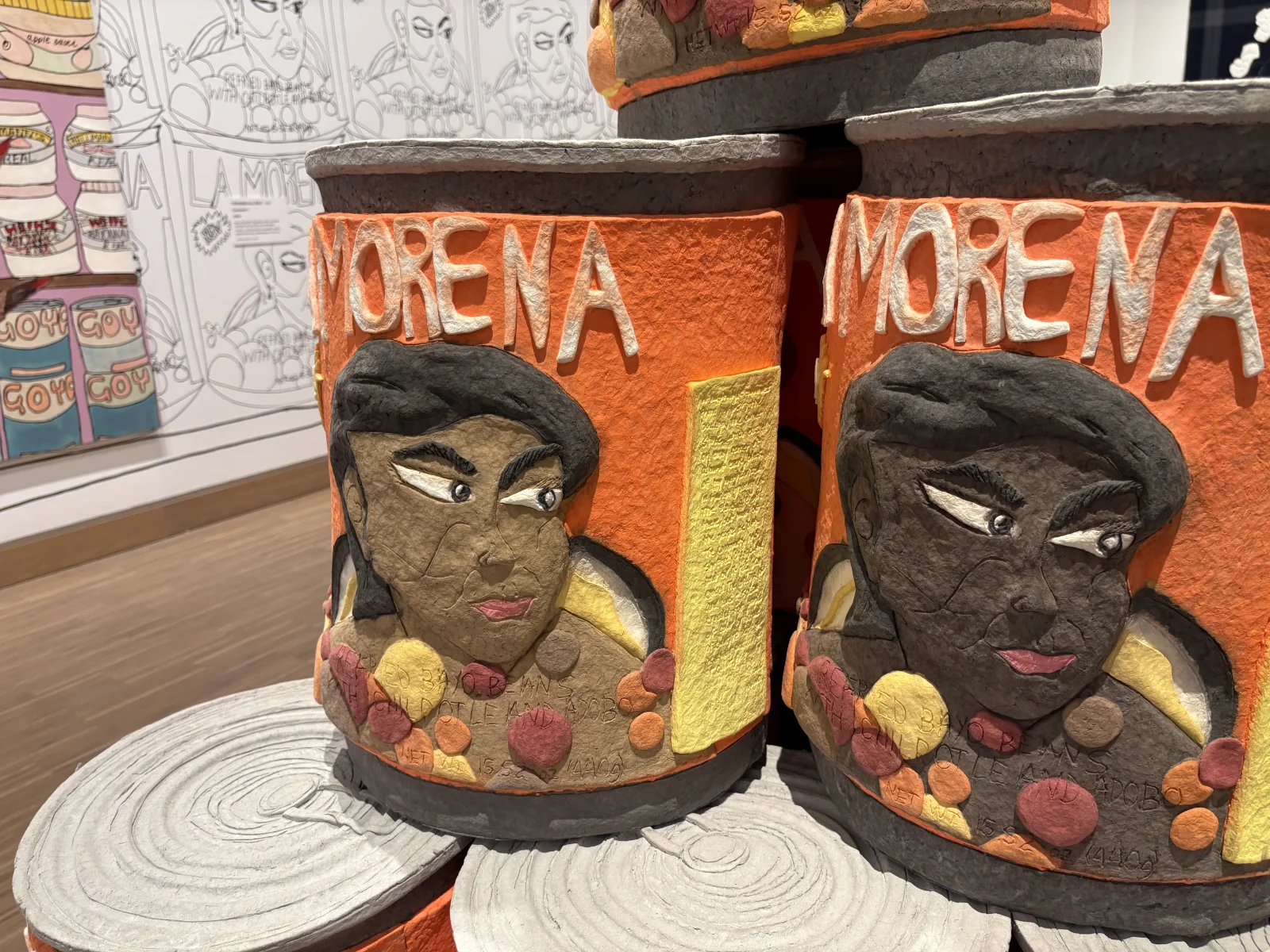 A third piece from a series of contemporary paintings with vibrant, flat comic aesthetics.