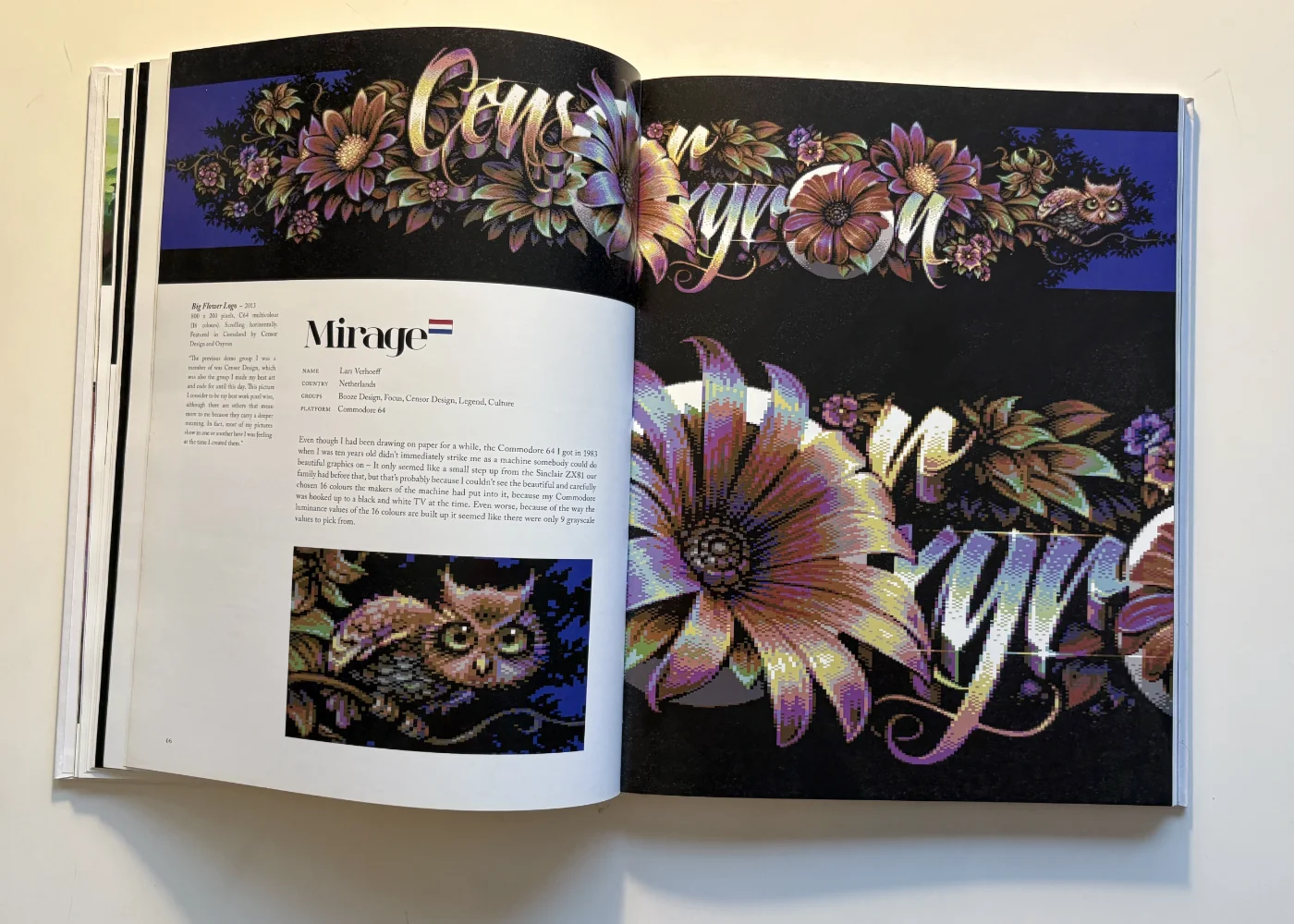 Interior pages of The Masters of Pixel Art