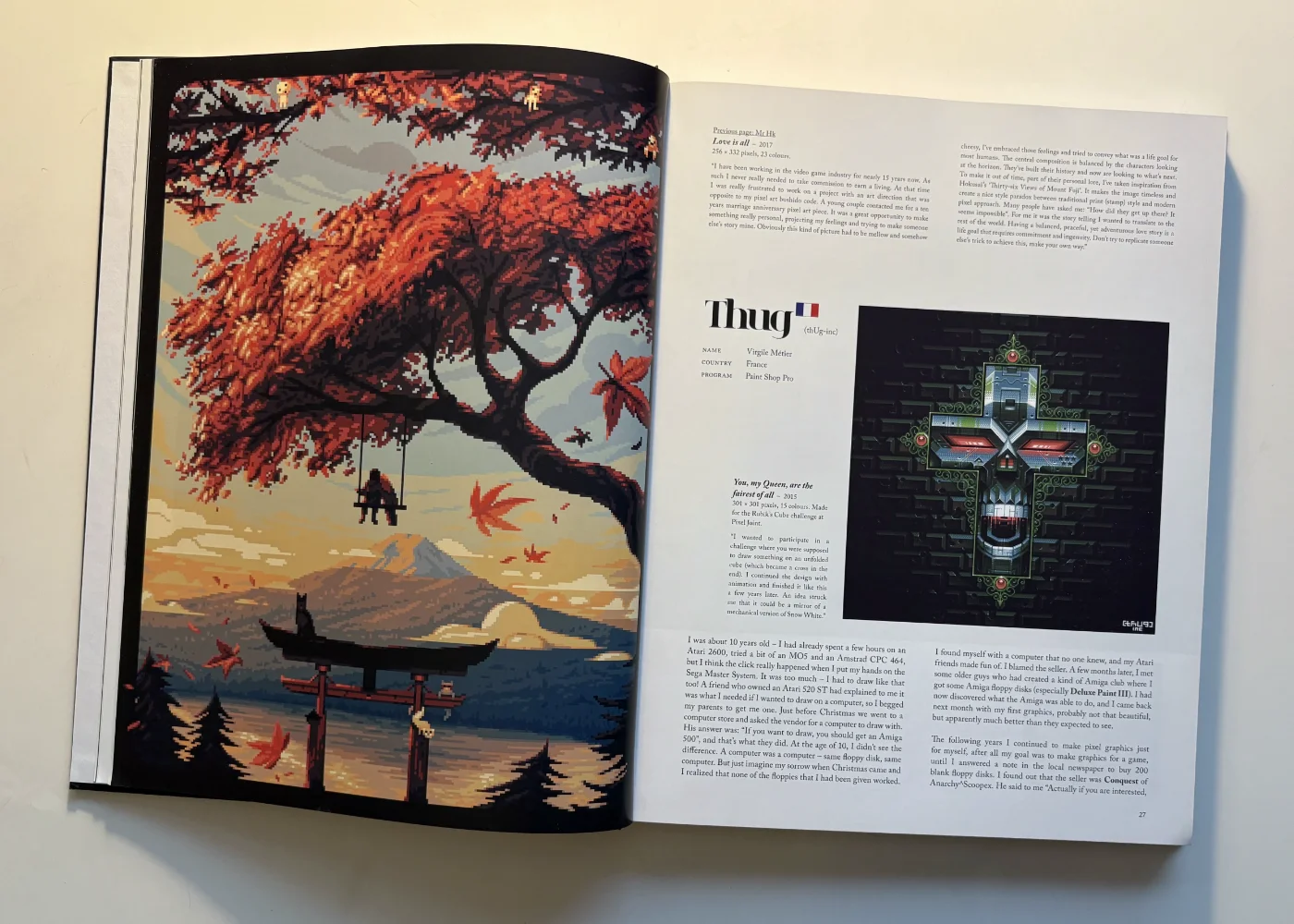 Interior pages of The Masters of Pixel Art