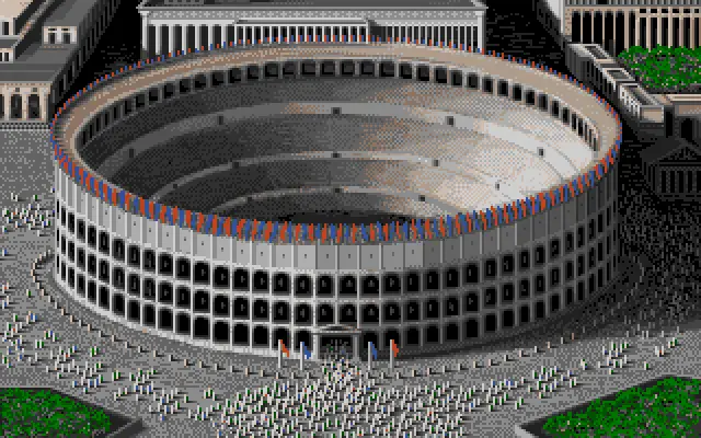 The Colosseum in Rome as it might have looked in its prime.