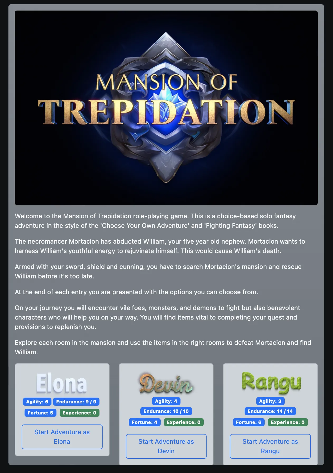 Introduction Screen