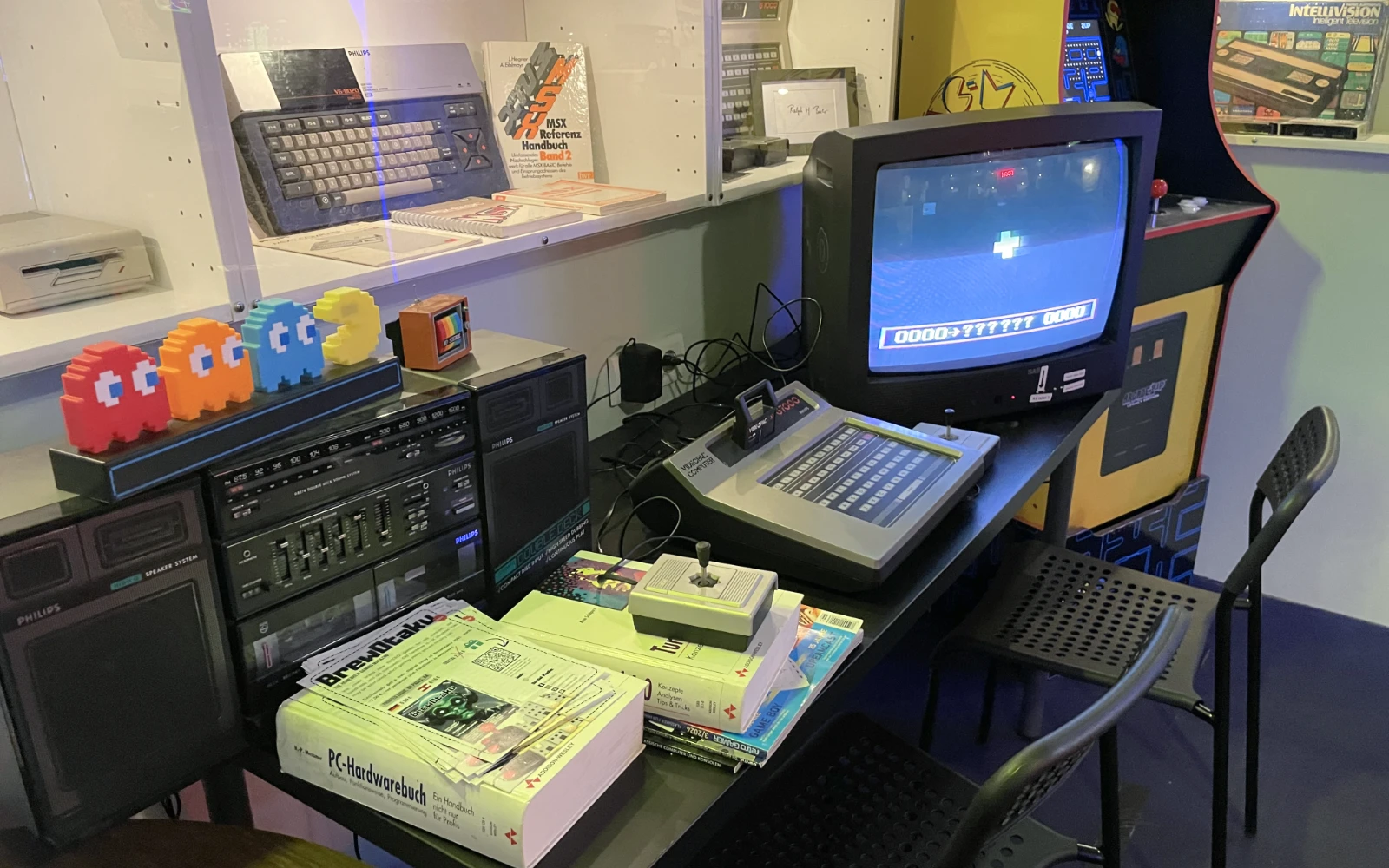 Videopac console on display.