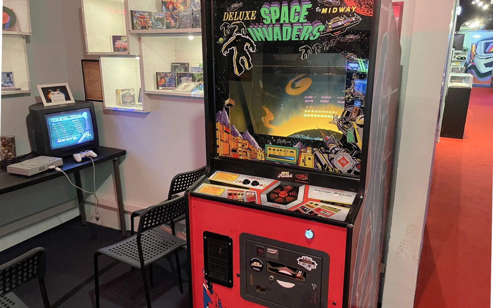 Space Invaders arcade cabinet.