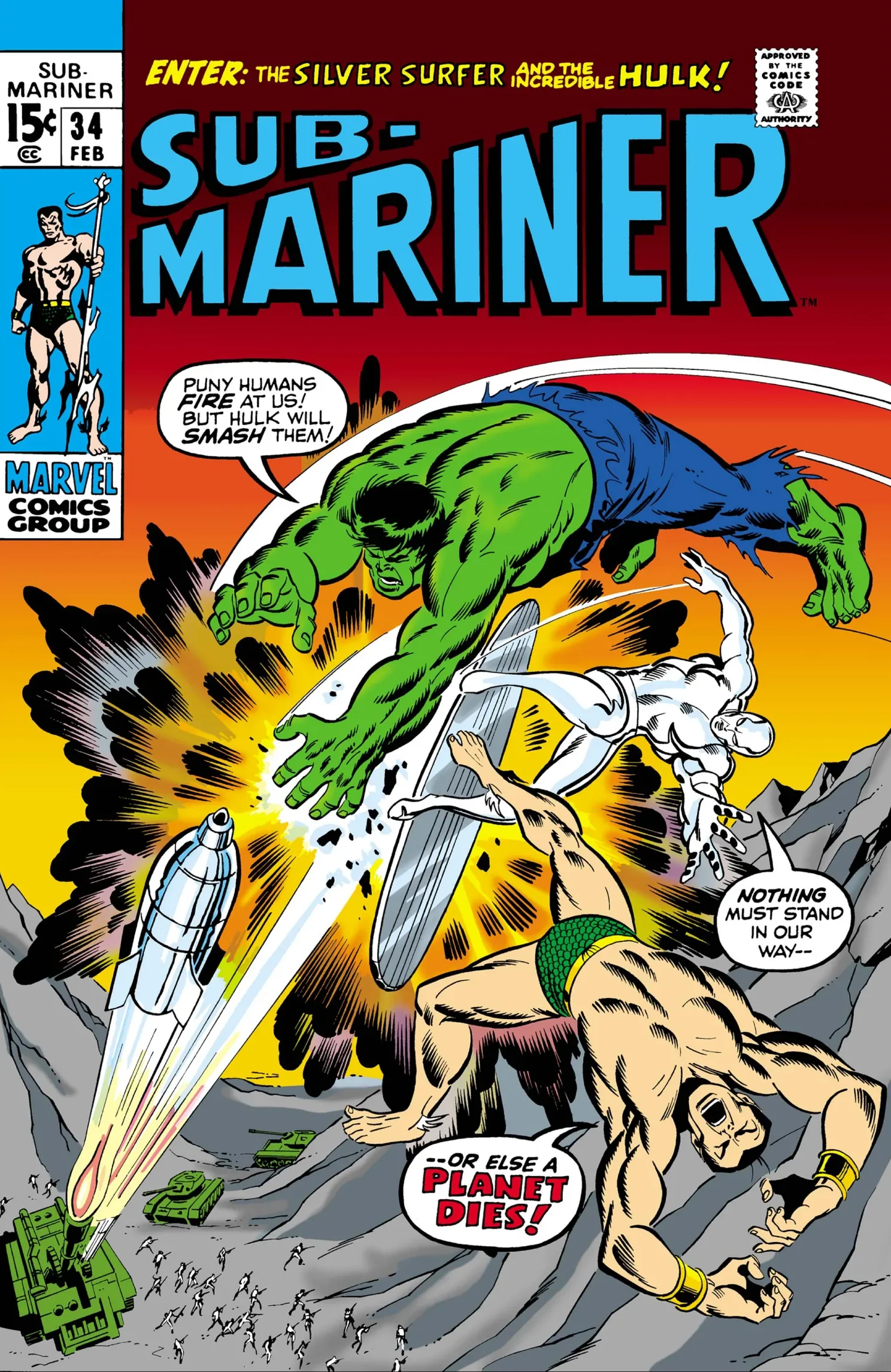 Sub-Mariner #34 (1971) — cover