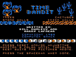 First screenshot of the game's Tandy TRS-80 CoCo version