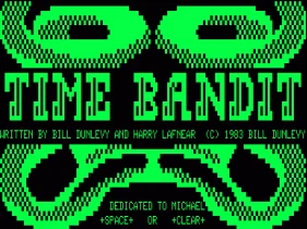 First screenshot of the game's Tandy TRS-80 Model I version