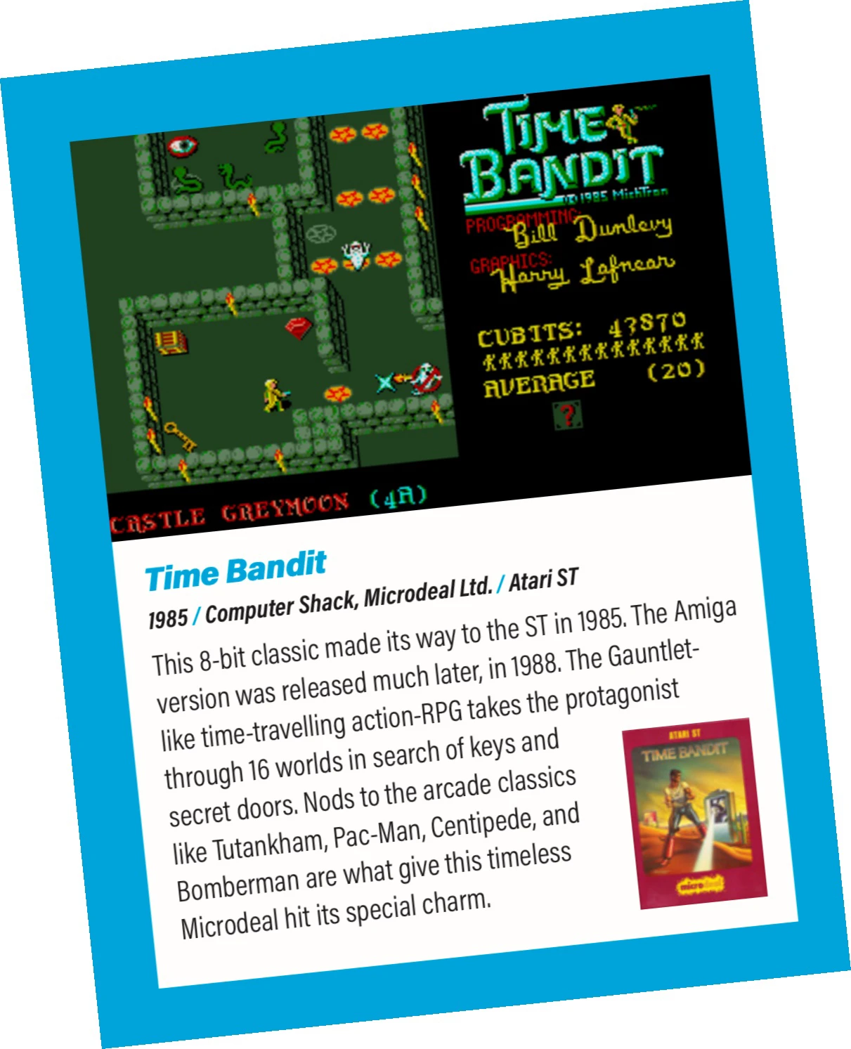 A review of the game in the Microzeit book 'Tha Flame Wars: ST-Amiga