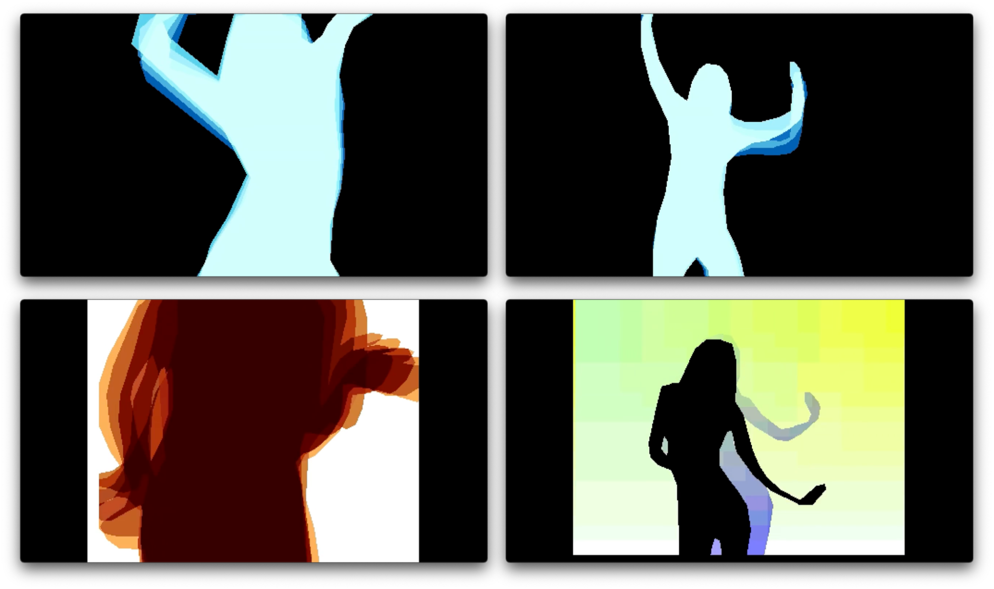 The Silhouettes of Dancers