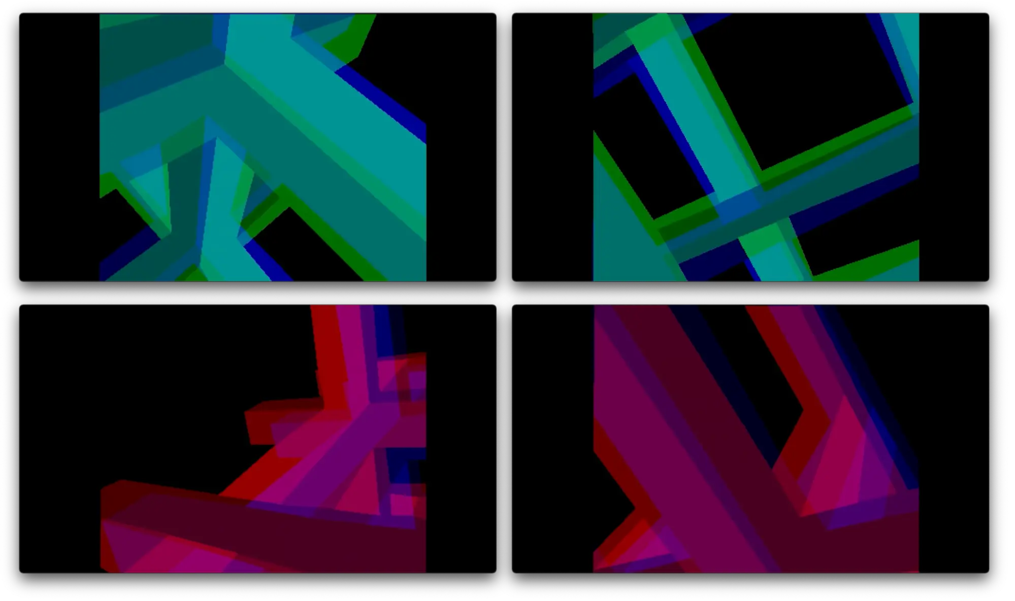 Vector cityscapes drawn in real-time